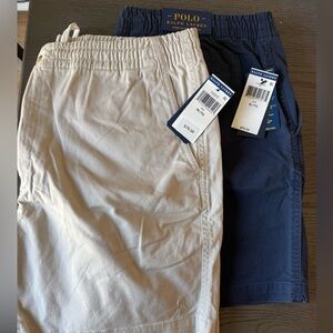 New with tags Polo Ralph Lauren two pairs of shorts. XL Navy and Tan